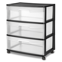 Rolling Three-Drawer Storage Organizer Cart