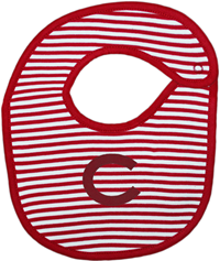 Striped Knit Newborn Bib