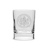 Deep Etched Double Old Fashioned Square Glass 11.5 oz