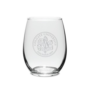 Deep Etched Stemless Wine Glass 15 oz