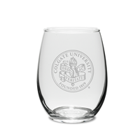 Deep Etched Stemless Wine Glass 15 oz