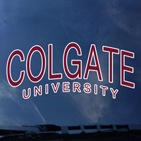 Colgate University Outside Car Decal 6"