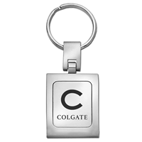 Laser Engraved Square Trillium Key Chain