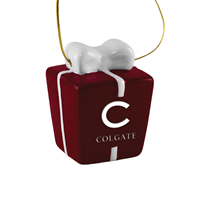 Ceramic 3D Christmas Present Shaped Ornament