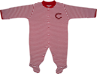 Striped Footed Infant Romper