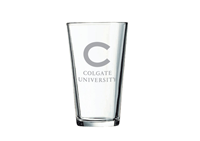 Deep Etched Engraved Pub Glass