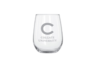 Etched Stemless Wine Glass 15 oz