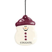 Ceramic Beanie Snowman Ornament