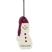 Ceramic Long Beanie Snowman Ornament