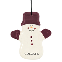 Ceramic Top Hat Snowman Ornament