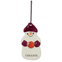 Ceramic Basketball Snowman Ornament