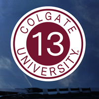 Colgate University 13 Circle Outside Car Decal
