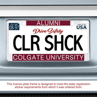 Colgate University Alumni License Plate Frame