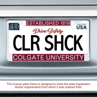 Colgate University License Plate