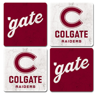 Colgate Raiders Sandstone Coasters, Set of 4