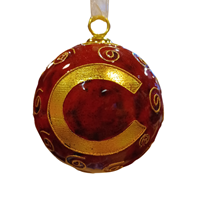 Cloisonné Gold Swiggle Ornament
