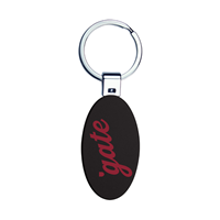 Oval Black Key Chain