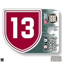 Rugged Sticker 13 Colgate Shield 2"