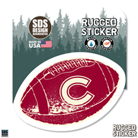 Rugged Sticker Vintage Football 2"