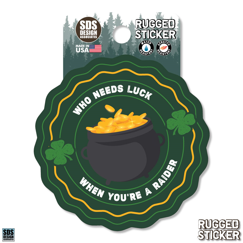 Rugged Sticker Who Needs Luck 3.5" (SKU 13463663418) Rugged Sticker Who Needs Luck 3.5" (SKU 13463663418)