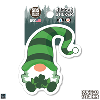 Rugged Sticker Saint Patrick Gnome 3.5"