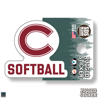 Rugged Sticker Softball 2"