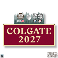 Rugged Sticker Colgate 2027 Banner 3.5"