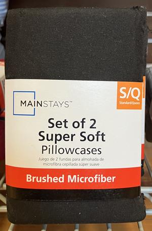 Pillowcase Standard 2 Pc Black