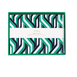 So Darling Boxed Notecard Set Blue + Green