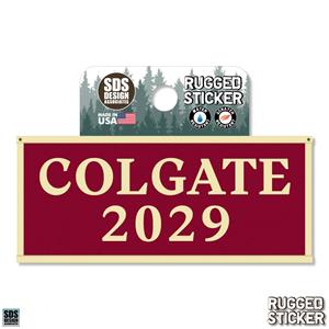 Rugged Sticker Colgate 2029 Banner 3.5"