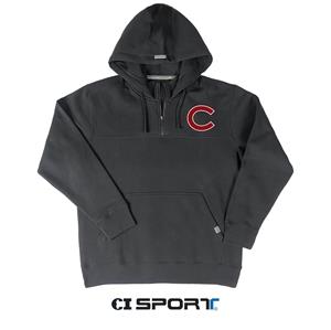 1/4 Zip Hooded Sweatshirt Embroidered