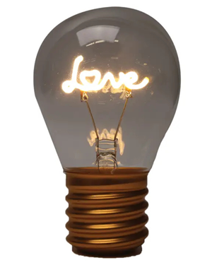 Neon Light Bulb Love