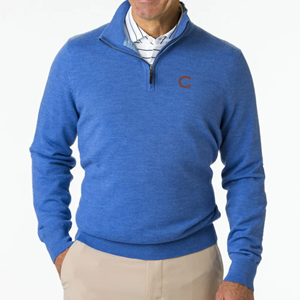 Fairway and Green Baruffa Merino Quarter Zip Sweater