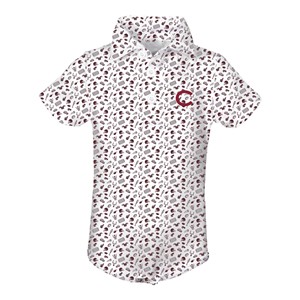 All-Over Football Print Onesie Polo