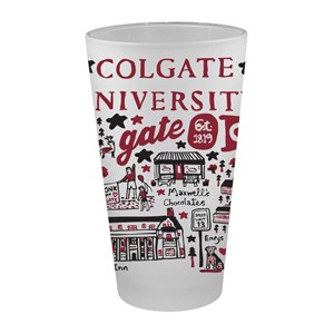 Julia Gash Frosted Pint Glass 16 oz