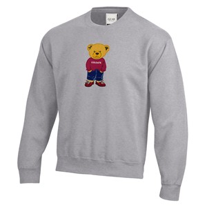 Big Cotton Appliqué Sherpa Crewneck Sweatshirt
