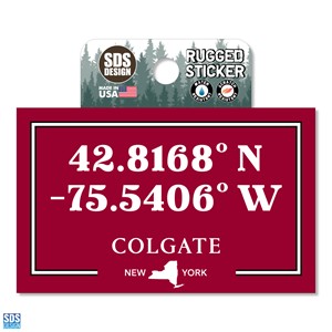 Rugged Sticker Colgate University New York 3.5"